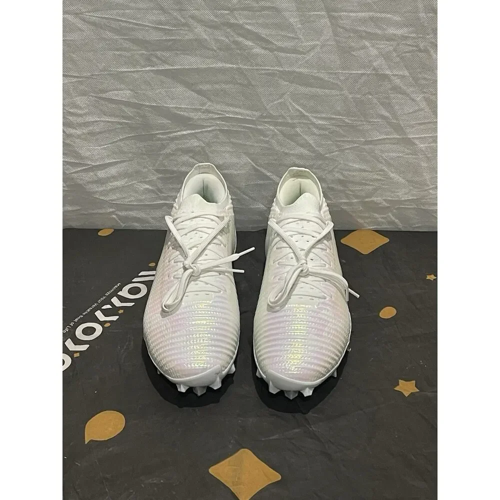 New Men’s 12 Under Armour Football Cleats Blur Pro Lace Up White 3028220-100